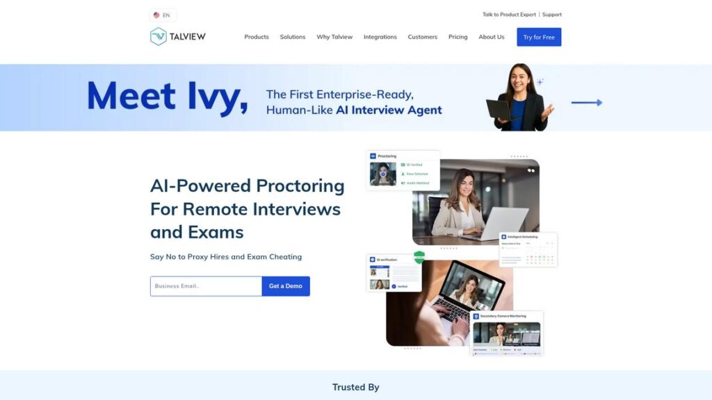 Talview Homepage