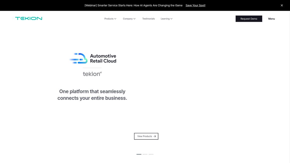 Tekion Homepage
