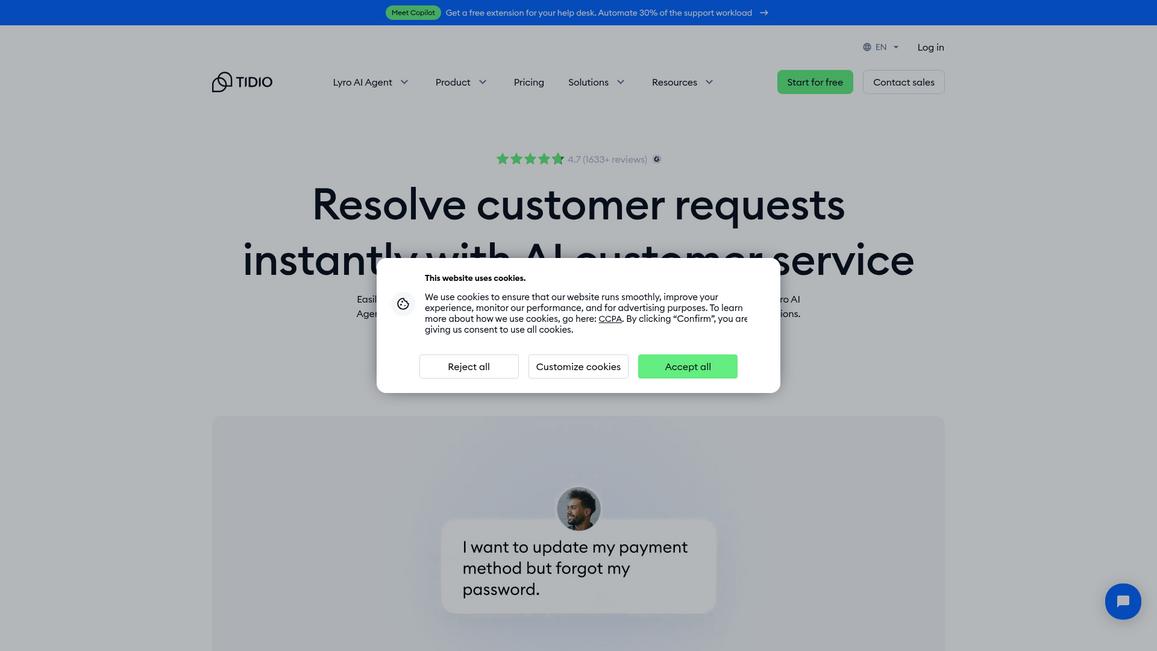 Tidio Homepage