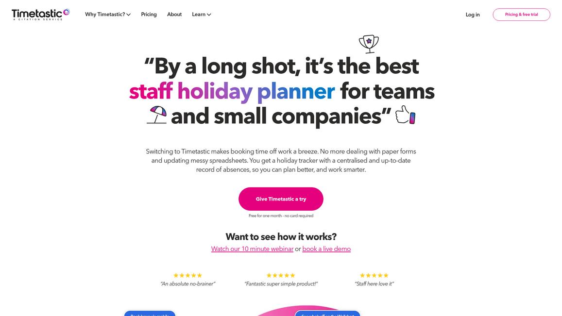 Timetastic Homepage