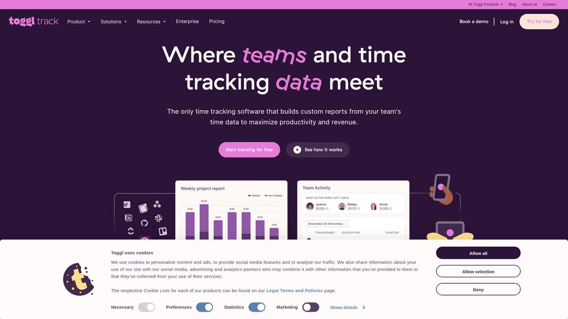 Toggl Homepage