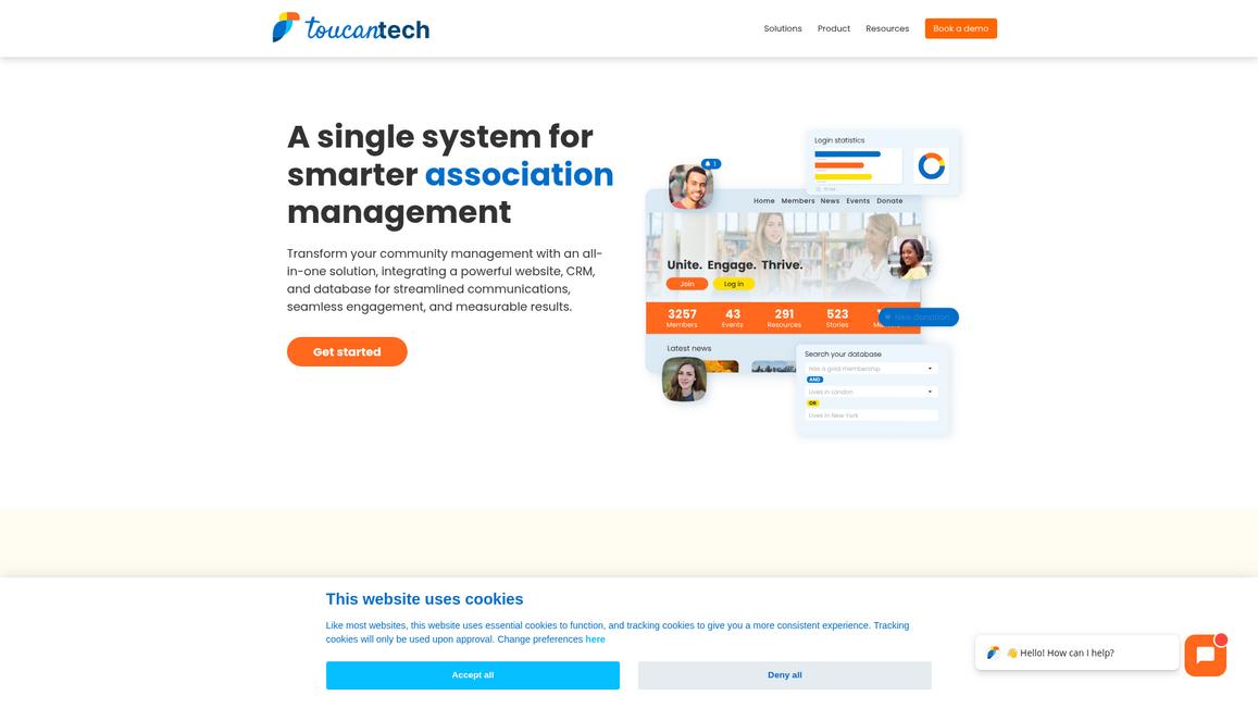 Toucan Tech Homepage