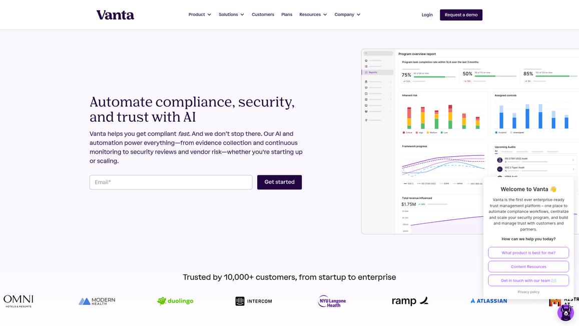 Vanta Homepage