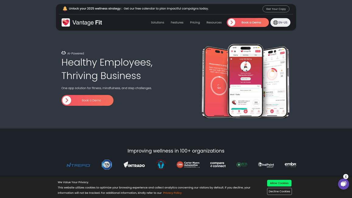 Vantage Fit Homepage