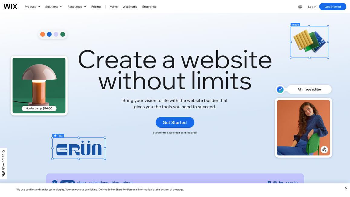Wix Homepage