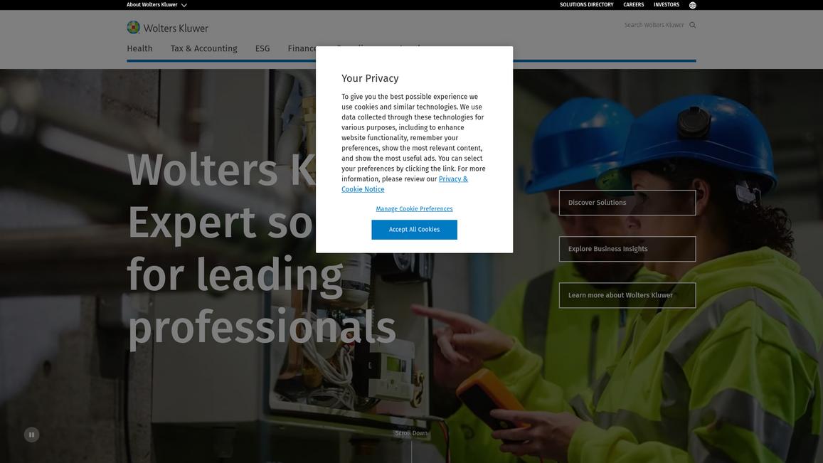 Wolters Kluwer Homepage