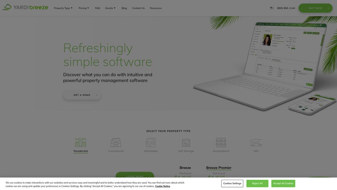 Yardi Breeze Homepage