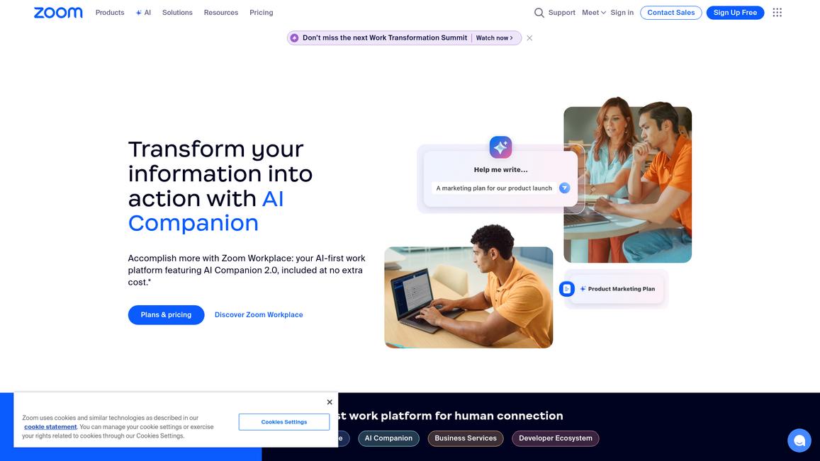 Zoom Homepage