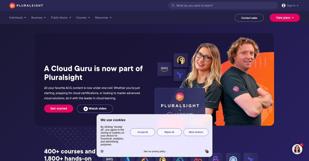 A Cloud Guru Homepage