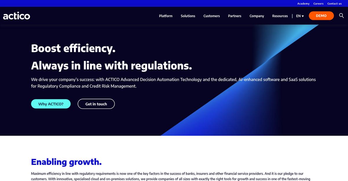Actico Homepage