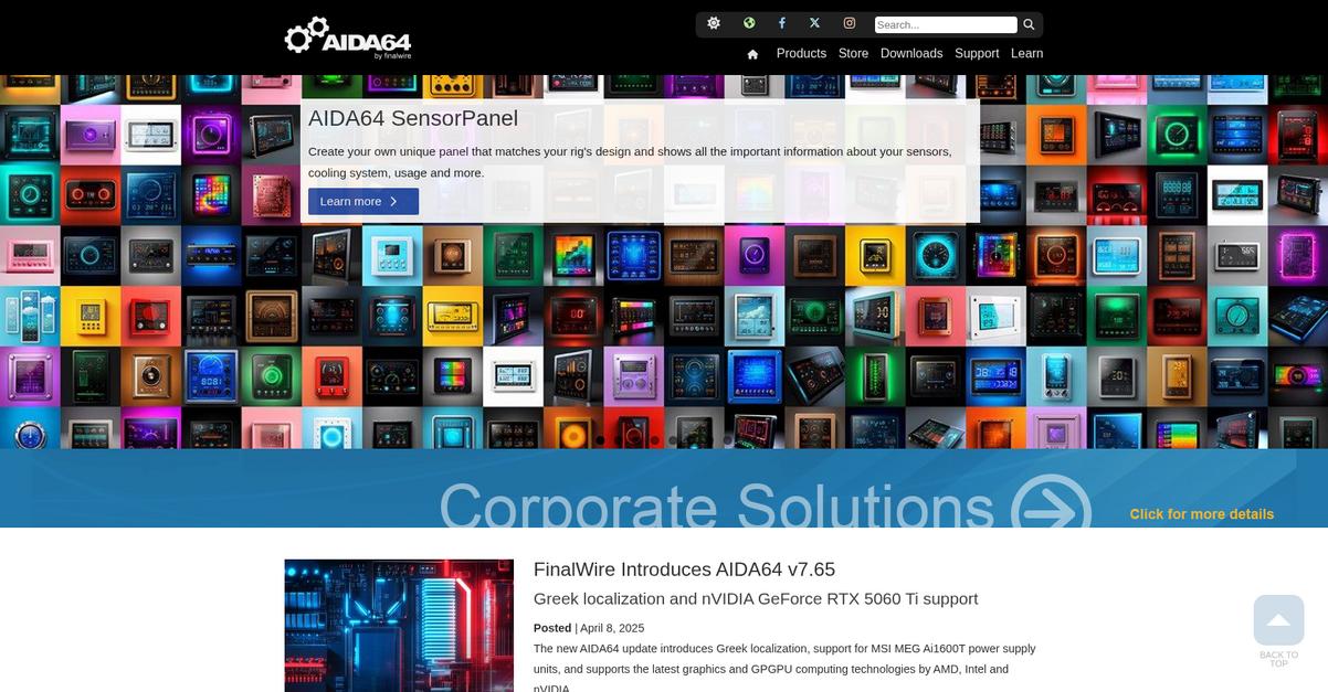 Aida64 Homepage