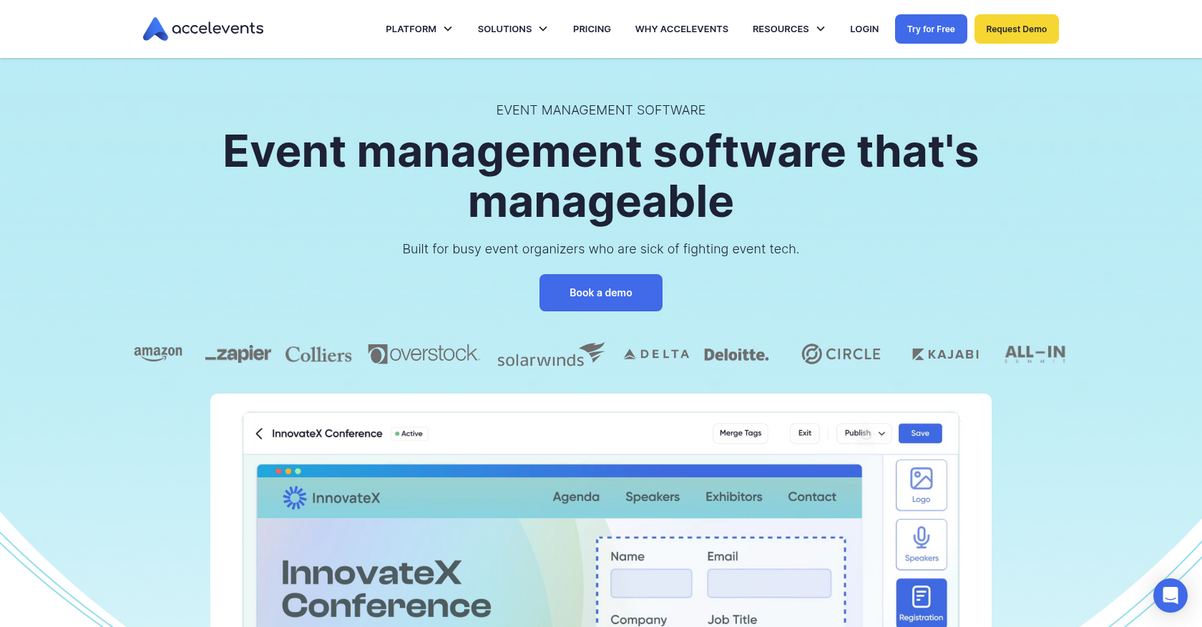 Accelevents Homepage