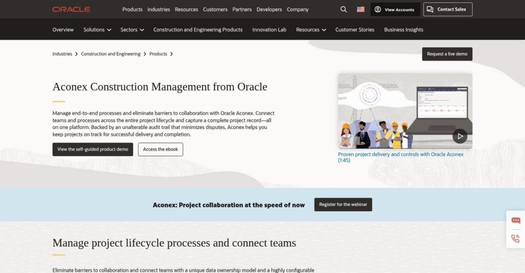 Aconex Homepage 1
