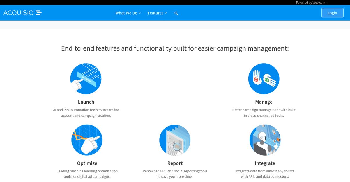 Acquisio Homepage