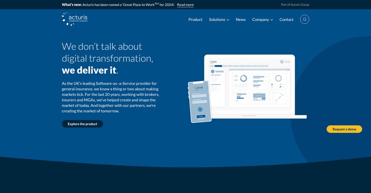 Acturis Homepage