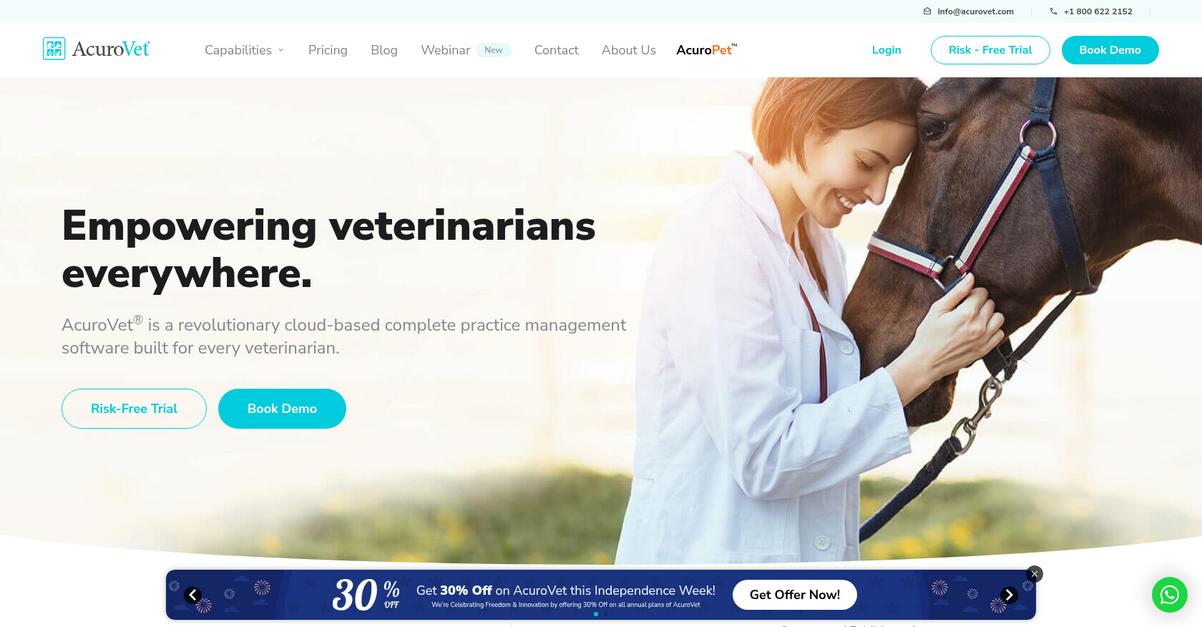Acuro Vet Homepage