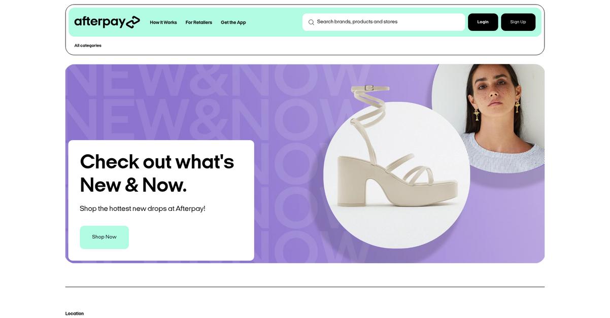 Afterpay Homepage