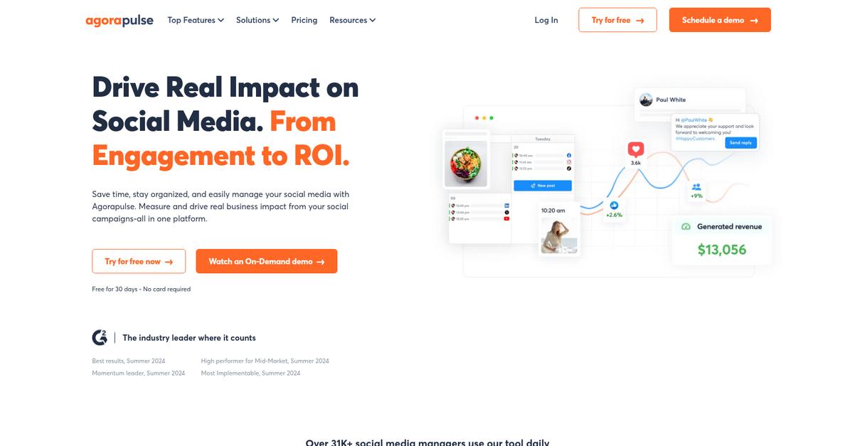 Agorapulse Homepage