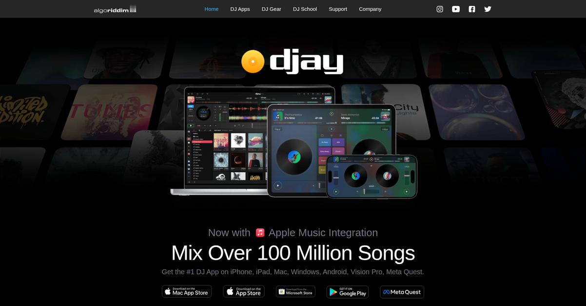 Algoriddim Homepage