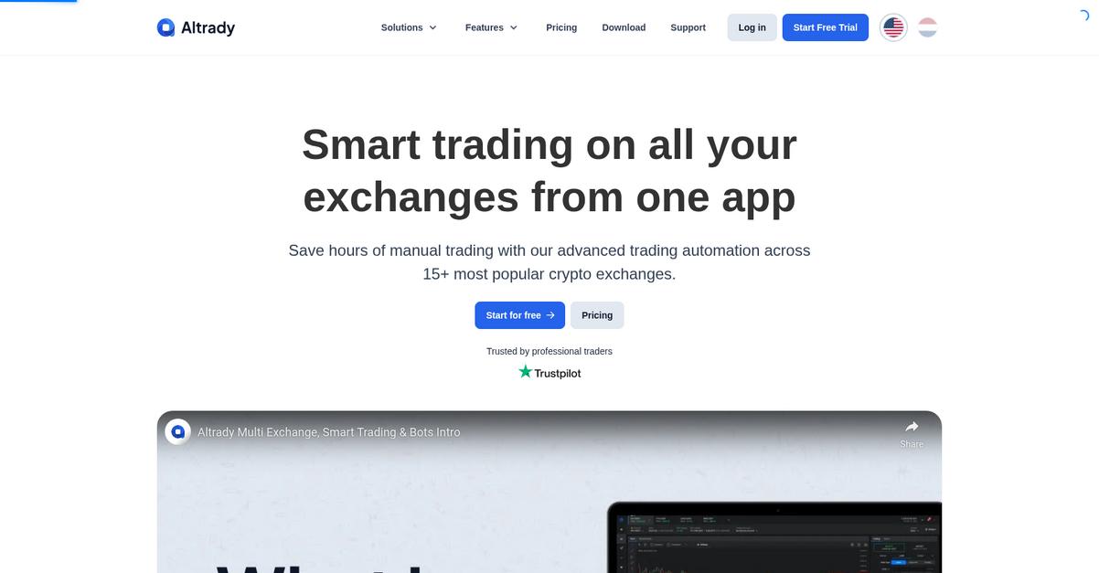 Altrady Homepage