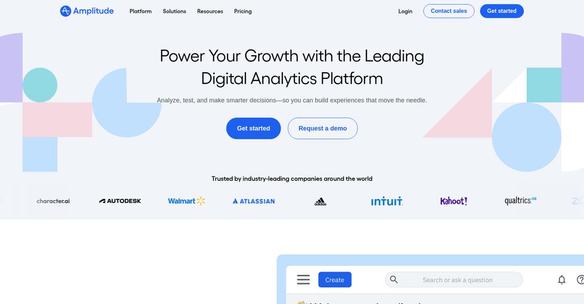 Amplitude Homepage