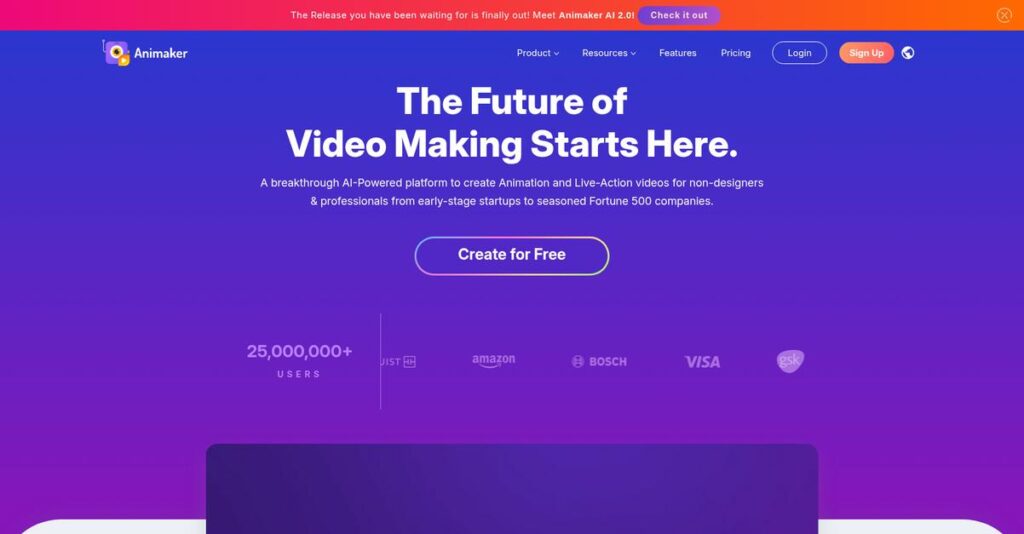Animaker Homepage