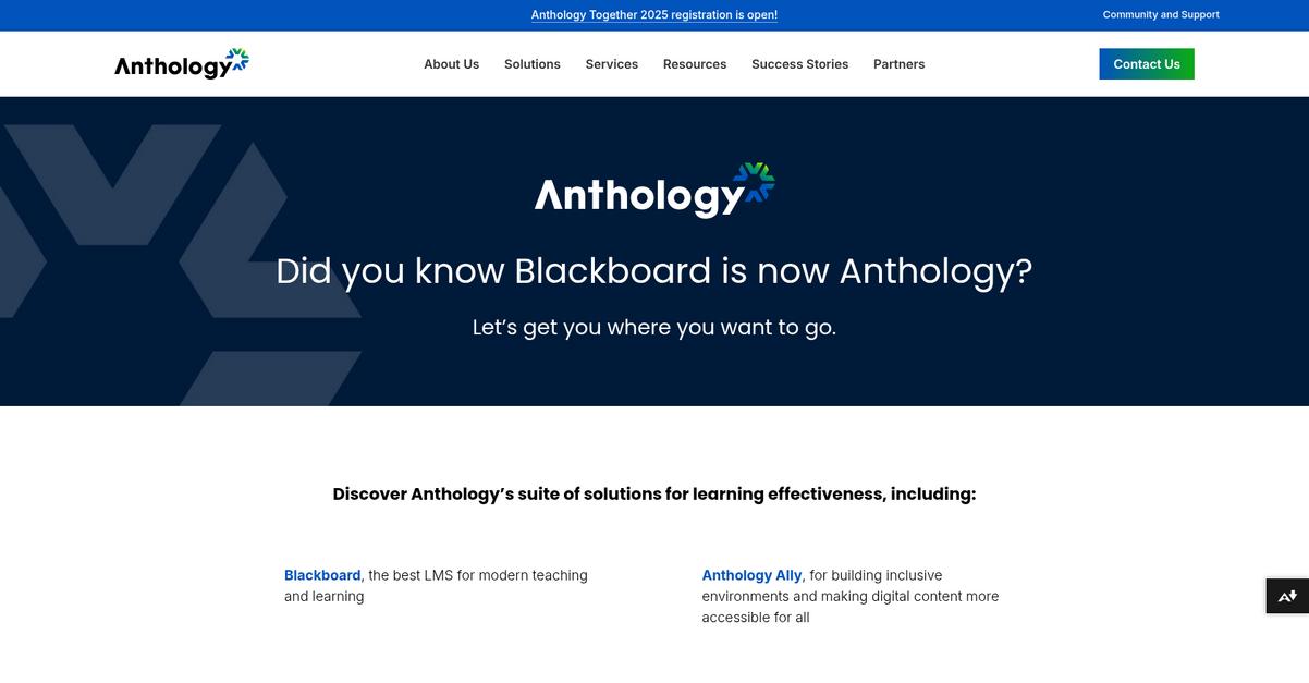 Anthology Homepage 1