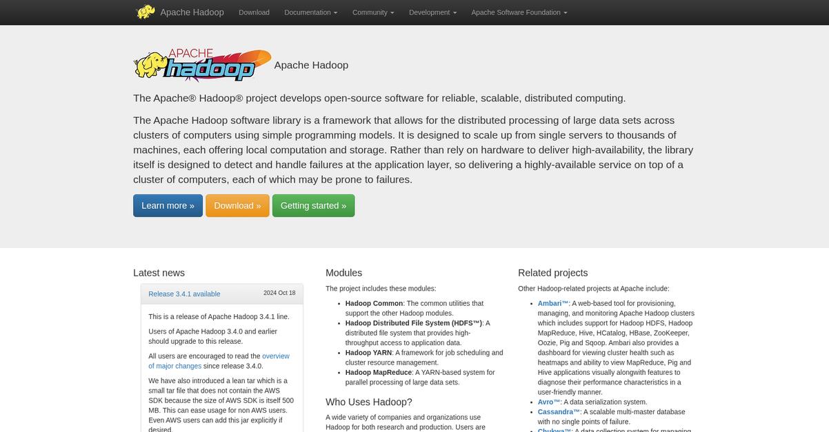 Apache Hadoop Homepage