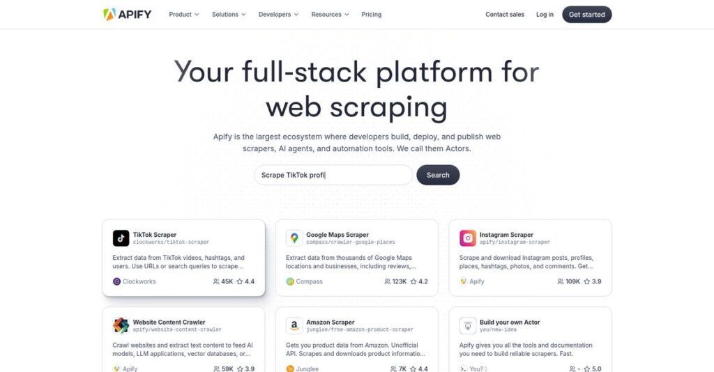 Apify Homepage