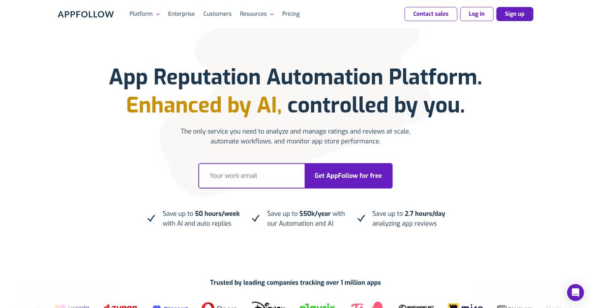 App Follow Homepage