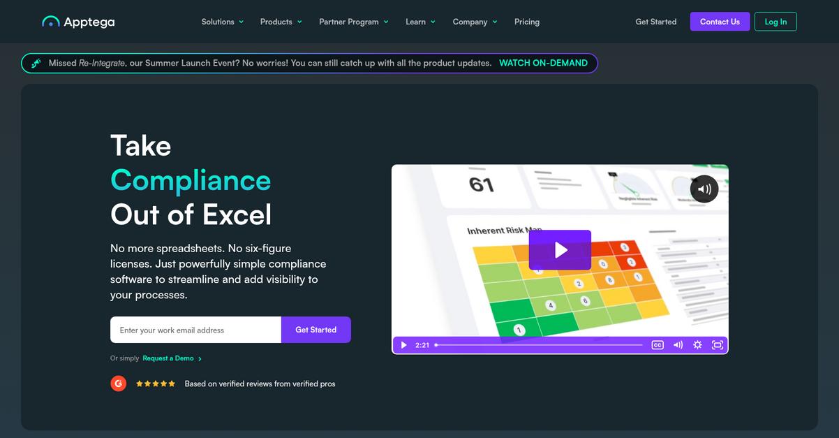 Apptega Homepage