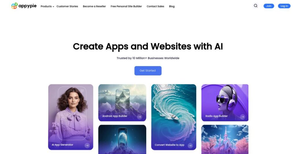 Appy Pie Homepage
