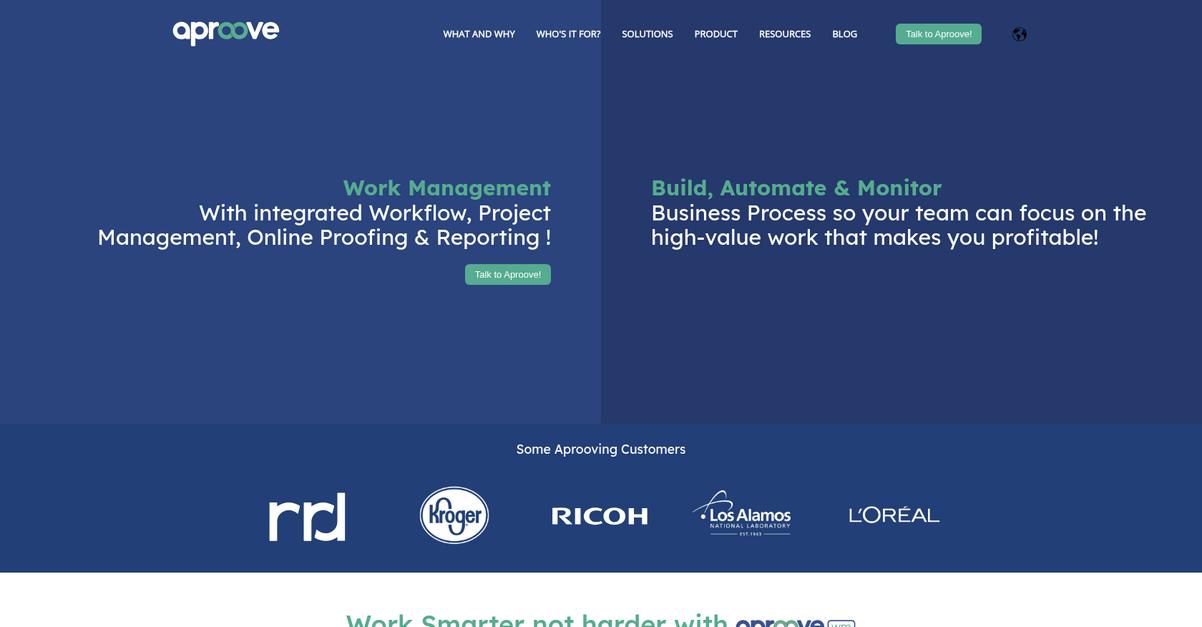 Aproove Homepage