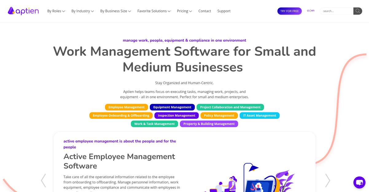 Aptien Homepage