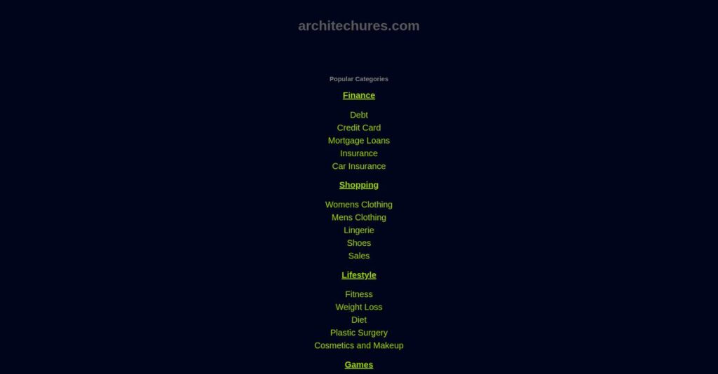 Architechures Homepage