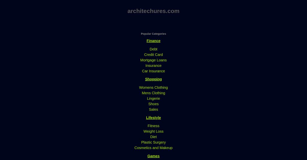 Architechures Homepage