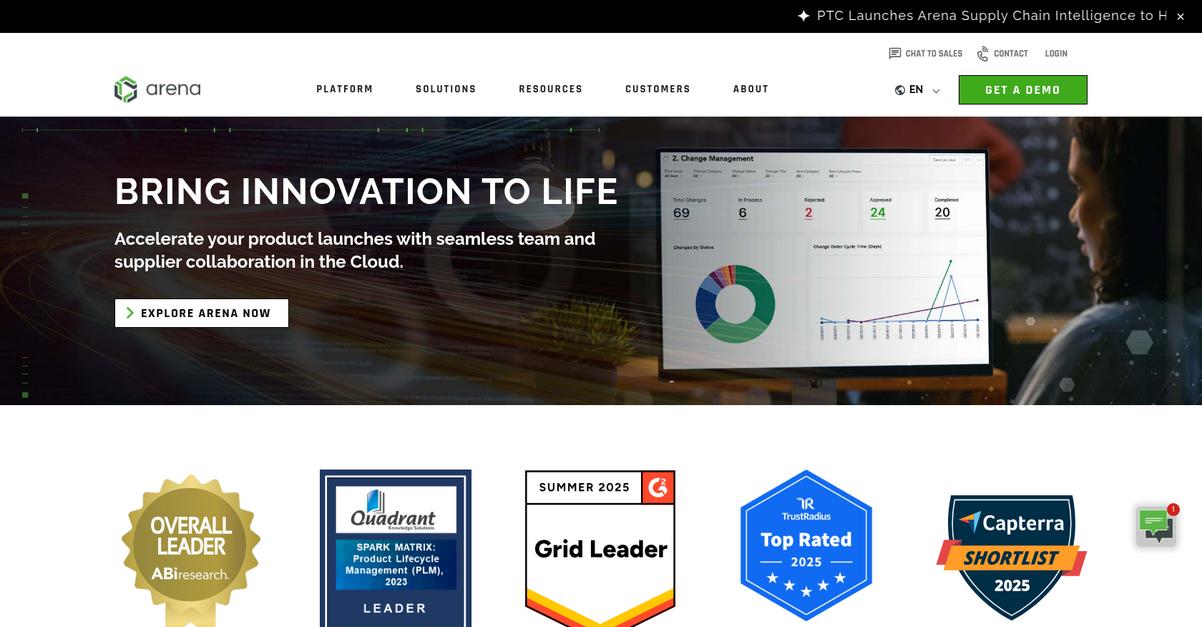 Arena Homepage