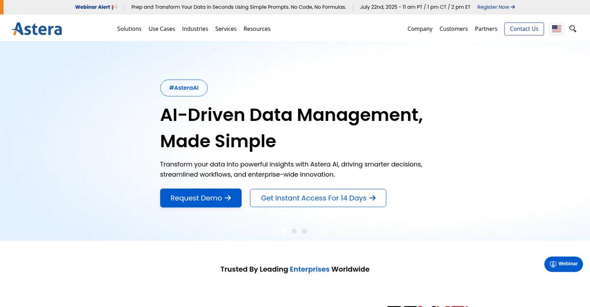 Astera Software Homepage