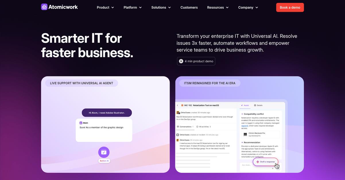 Atomicwork Homepage