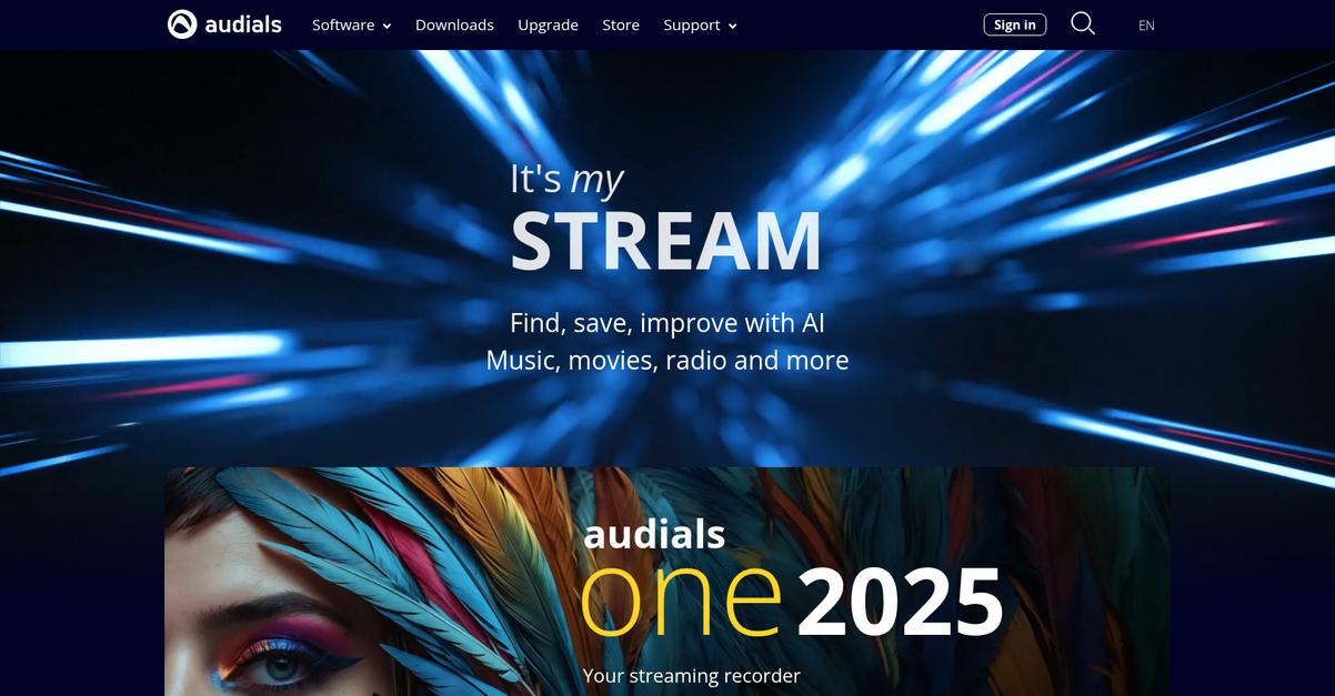 Audials Homepage