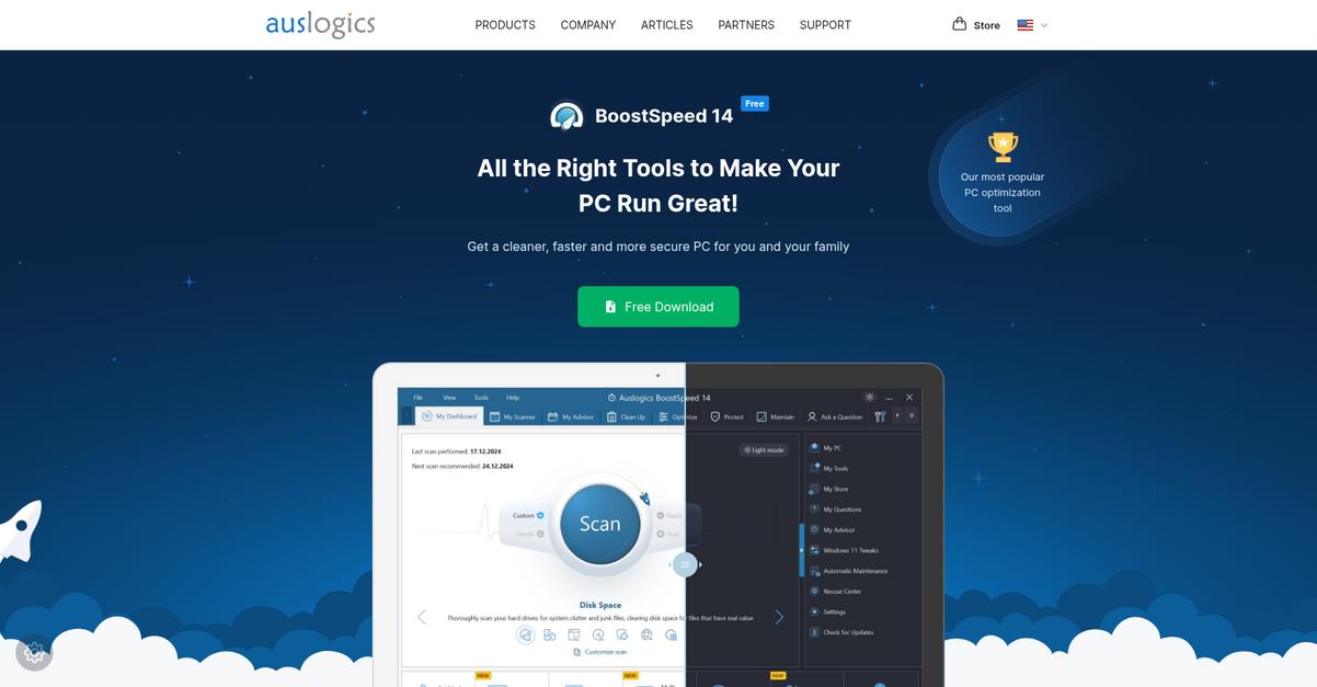 Auslogics Homepage