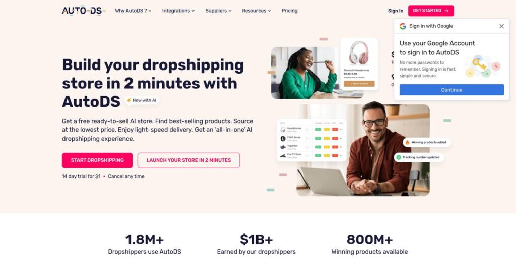 AutoDS Homepage