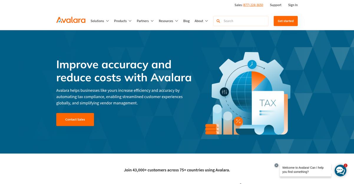 Avalara Homepage