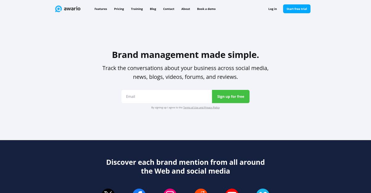 Awario Homepage