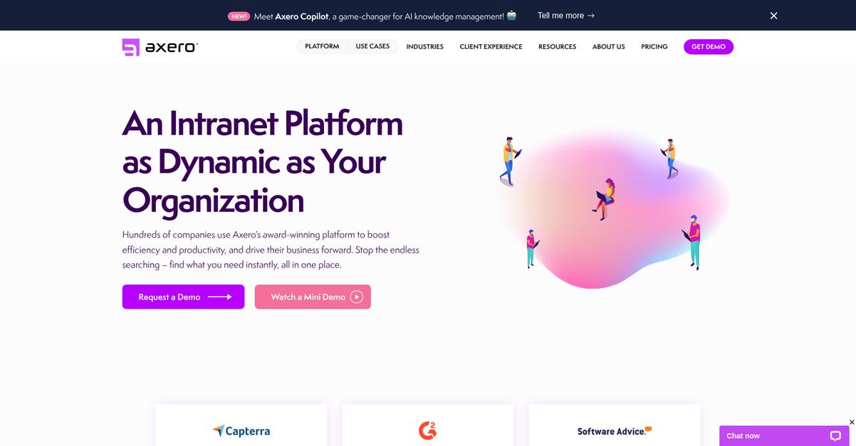 Axero Solutions Homepage