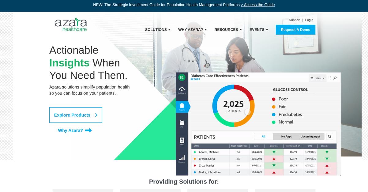 Azara Healthcare Homepage