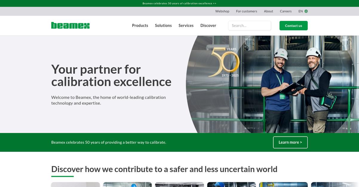 Beamex Homepage