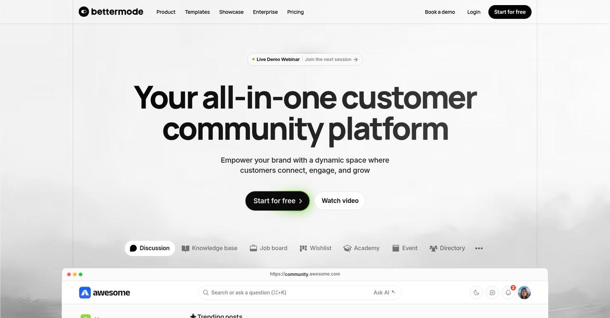 Bettermode Homepage
