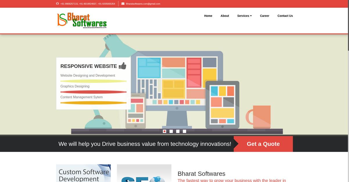Bharat Softwares Homepage