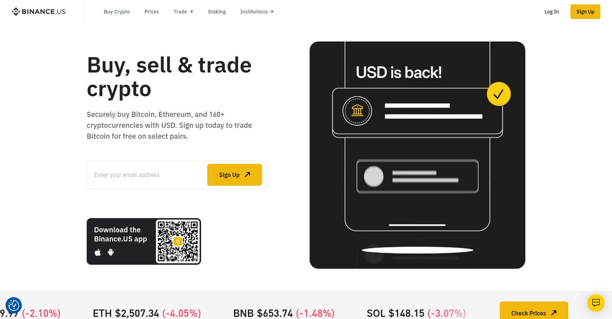 Binance.Us Homepage